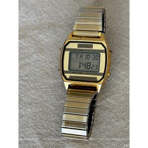 Seiko A904-5199 gold tone vintage alarm chrono men's watch, new battery